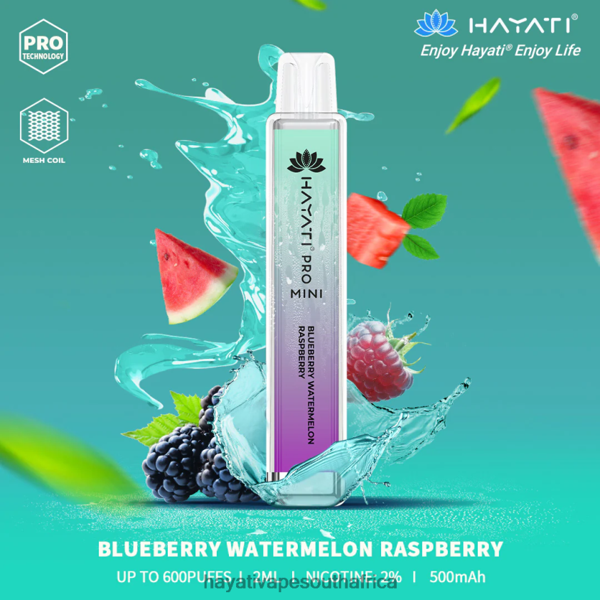 Hayati Vape Liquid - Hayati Pro Mini Disposable Blueberry Watermelon Raspberry 46222V25