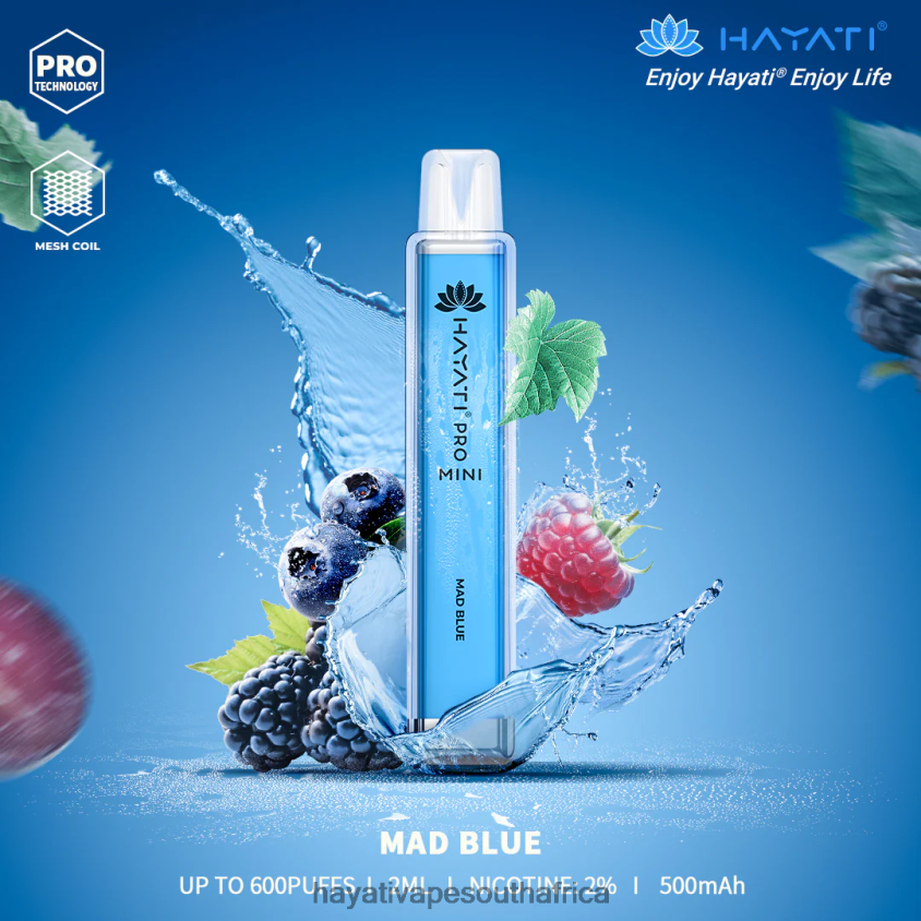 Hayati Vape Liquid - Hayati Pro Mini Disposable Mad Blue 46222V15