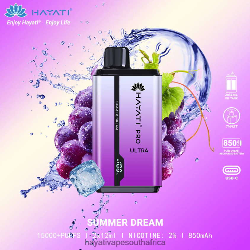 Hayati Cape Town - Hayati Pro Ultra Disposable 15000 Puffs Summer Dream 46222V212