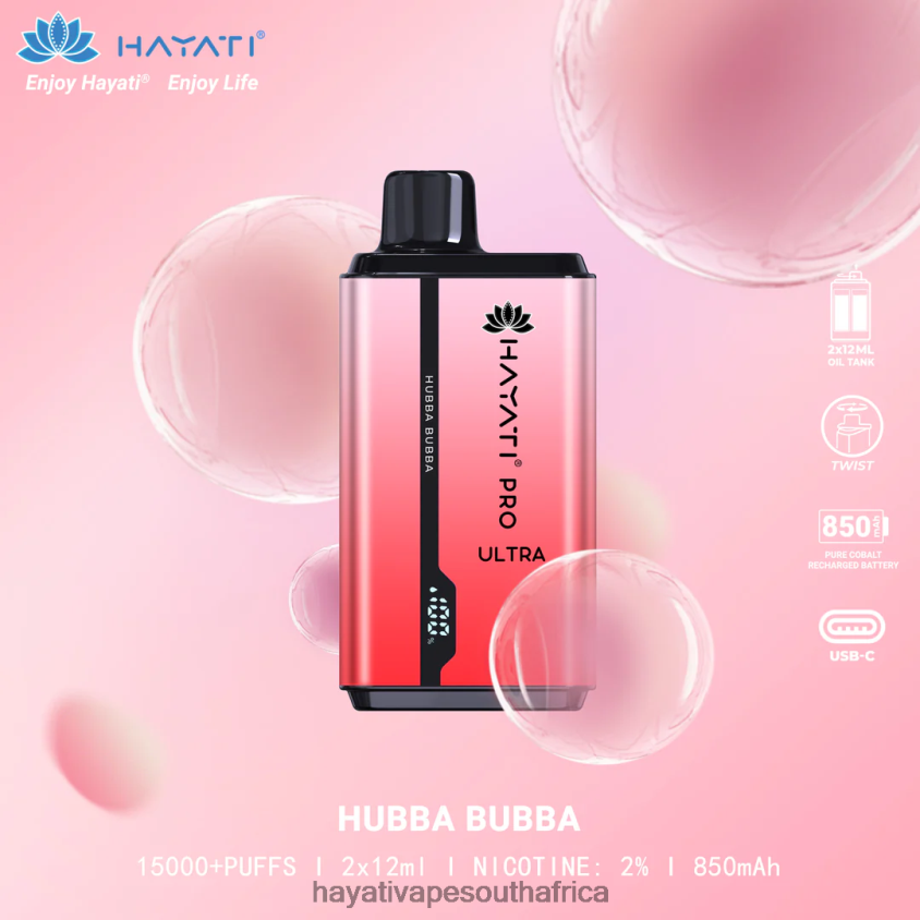 Hayati South Africa - Hayati Pro Ultra Disposable 15000 Puffs Hubba Bubba 46222V201