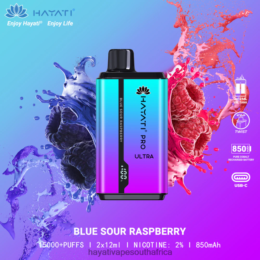 Hayati Vape Liquid - Hayati Pro Ultra Disposable 15000 Puffs Blue Sour Raspberry 46222V195
