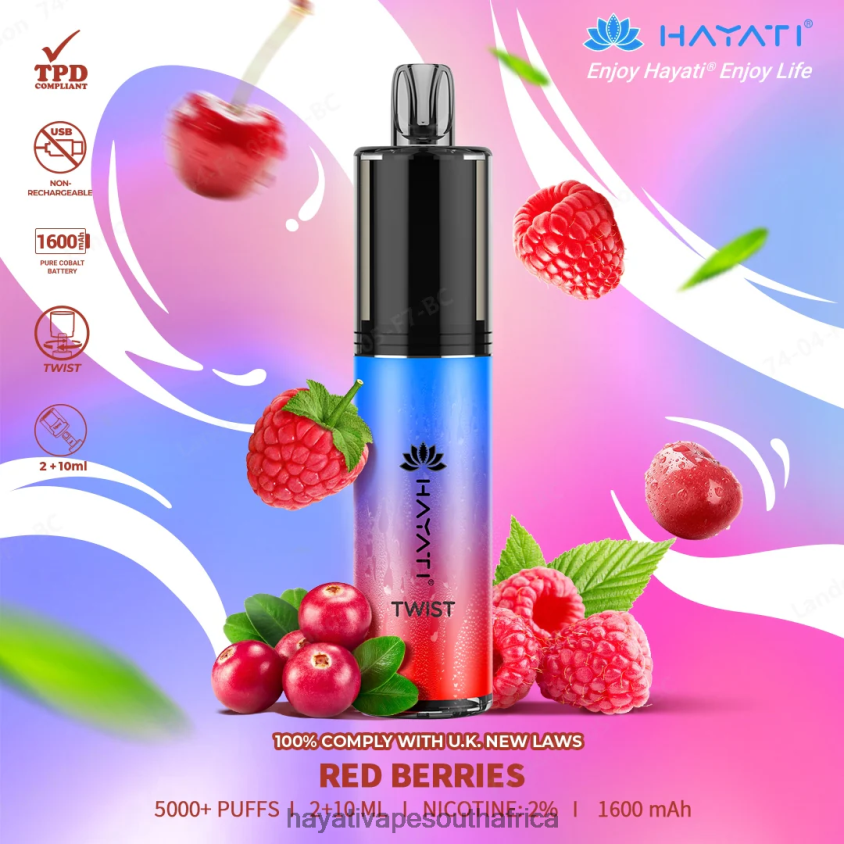 Hayati Store South Africa - Hayati Twist Disposable Red Berries 46222V79