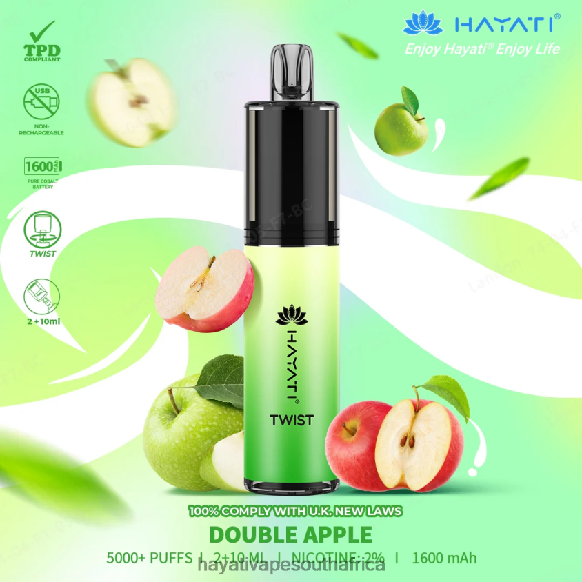 Hayati Vape Shop - Hayati Twist Disposable Double Apple 46222V68