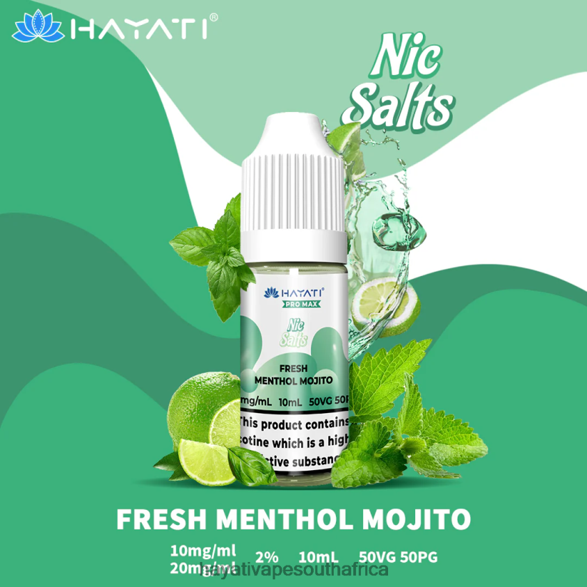 Hayati Store South Africa - Hayati Pro Max Nic Salts Fresh Menthol Mojito 46222V239