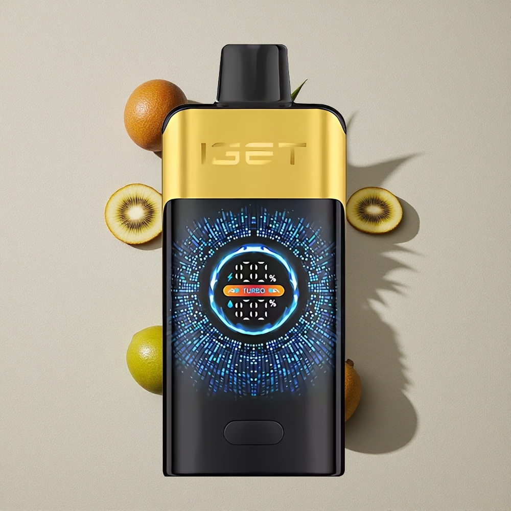 Kiwi Pineapple IGET ONE 12000 Puffs Disposable Vape with Large Curved Color Screen