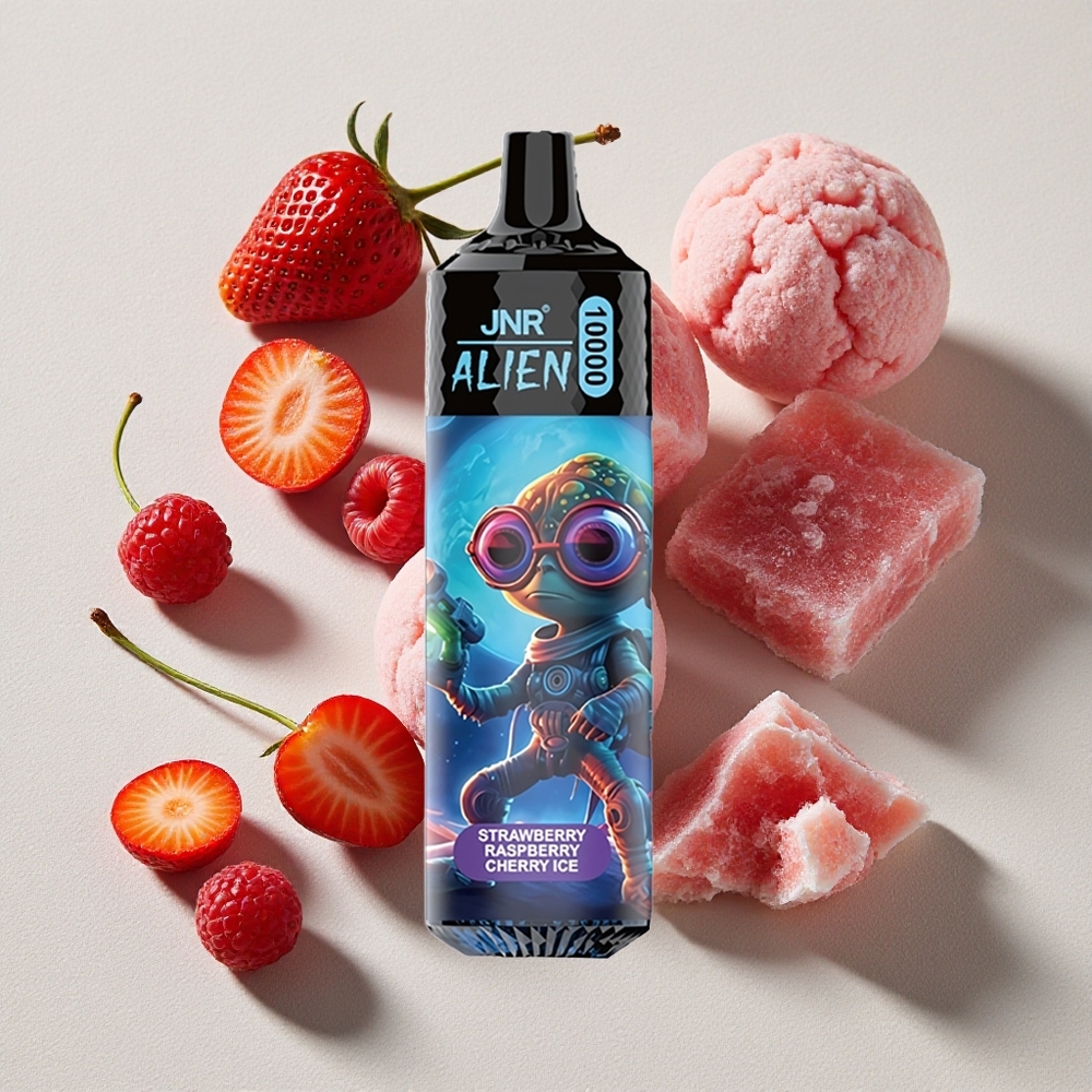 Strawberry Raspberry Cherry Ice JNR Alien 10000 Puffs
