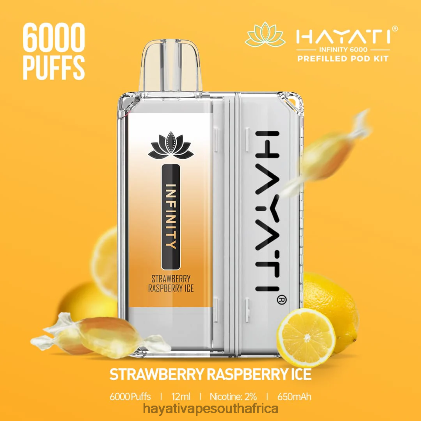 Hayati South Africa - Hayati Infinity 6000 Pod Kits Strawberry Raspberry Ice 46222V161