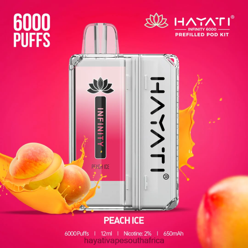 Hayati Vape Liquid - Hayati Infinity 6000 Pod Kits Peach Ice 46222V155