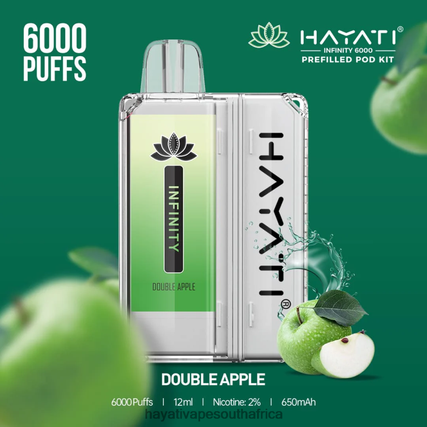 Hayati Vape Near Me - Hayati Infinity 6000 Pod Kits Double Apple 46222V146