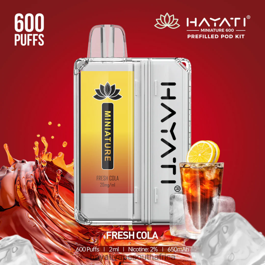 Hayati Vape Liquid - Hayati Miniature 600 Pod Kits Fresh Cola 46222V35