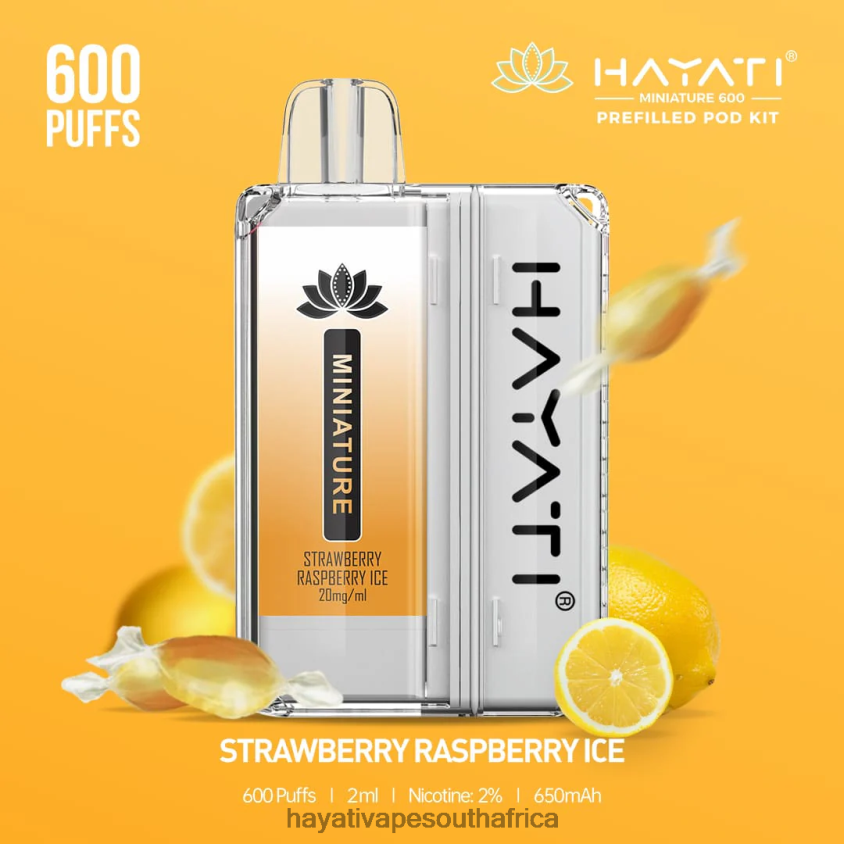 Hayati Vape Review - Hayati Miniature 600 Pod Kits Strawberry Raspberry Ice 46222V47